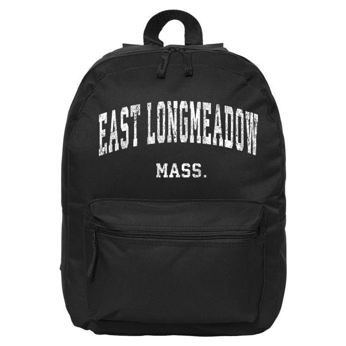 East Longmeadow Massachusetts Ma Vintage Varsity Sports 16 in Basic Backpack