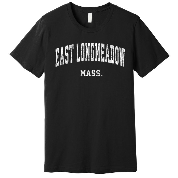 East Longmeadow Massachusetts Ma Vintage Varsity Sports Premium T-Shirt