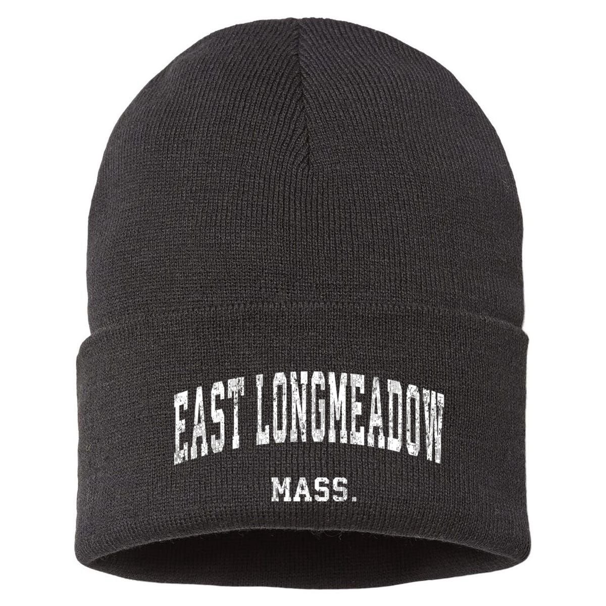 East Longmeadow Massachusetts Ma Vintage Varsity Sports Sustainable Knit Beanie