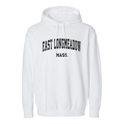 East Longmeadow Massachusetts Ma Vintage Varsity Sports Garment-Dyed Fleece Hoodie