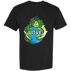 Environment Love Mother Earth Planet Hug Nature Garment-Dyed Heavyweight T-Shirt