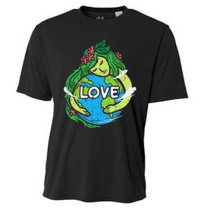 Environment Love Mother Earth Planet Hug Nature Cooling Performance Crew T-Shirt