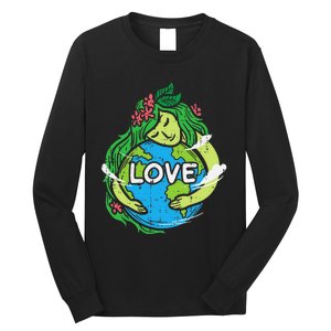 Environment Love Mother Earth Planet Hug Nature Long Sleeve Shirt