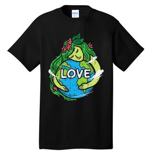 Environment Love Mother Earth Planet Hug Nature Tall T-Shirt