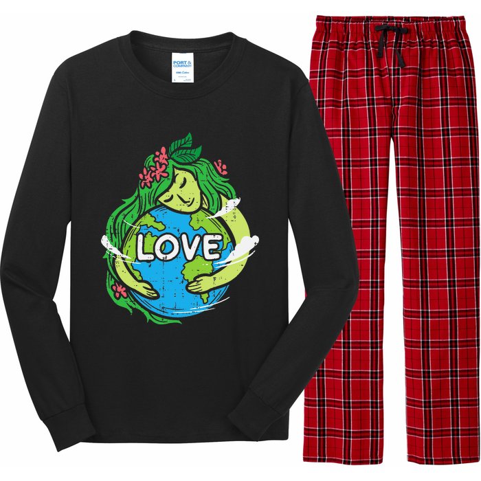 Environment Love Mother Earth Planet Hug Nature Long Sleeve Pajama Set