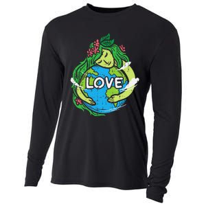 Environment Love Mother Earth Planet Hug Nature Cooling Performance Long Sleeve Crew