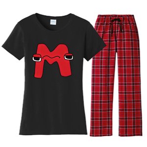 Emotion Letter M Alphabet Lore For Boys Girls  Women's Flannel Pajama Set