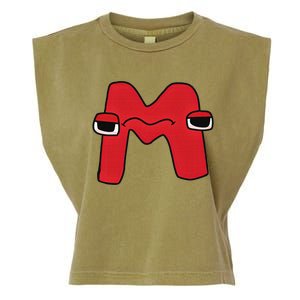 Emotion Letter M Alphabet Lore For Boys Girls  Garment-Dyed Women's Muscle Tee