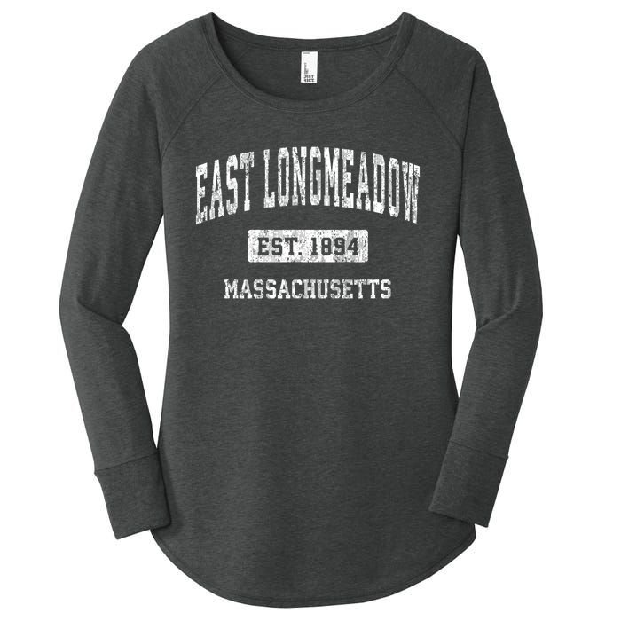 East Longmeadow Massachusetts Ma Vintage Sports Established Women's Perfect Tri Tunic Long Sleeve Shirt