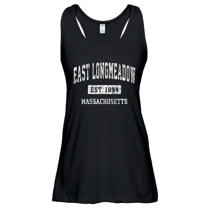 East Longmeadow Massachusetts Ma Vintage Sports Established Ladies Essential Flowy Tank