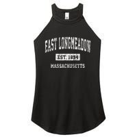 East Longmeadow Massachusetts Ma Vintage Sports Established Women's Perfect Tri Rocker Tank