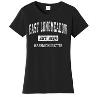 East Longmeadow Massachusetts Ma Vintage Sports Established Women's T-Shirt