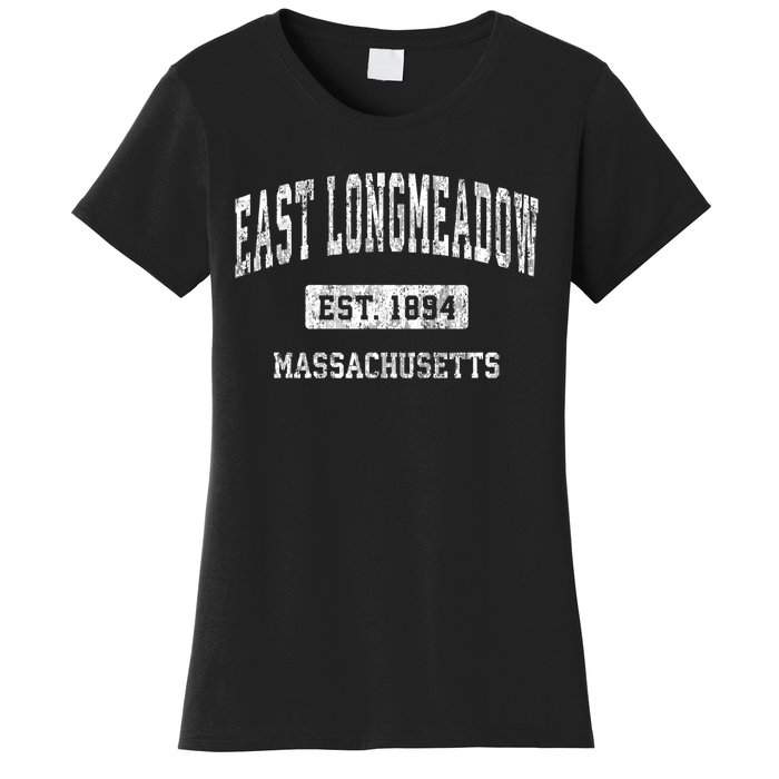 East Longmeadow Massachusetts Ma Vintage Sports Established Women's T-Shirt