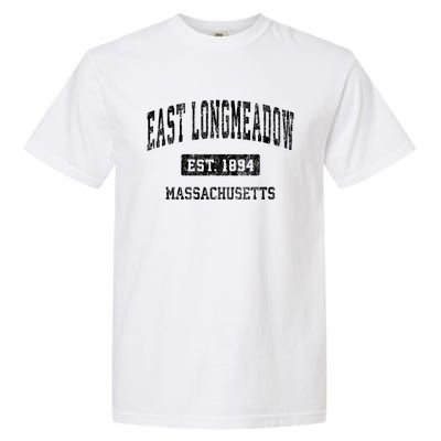 East Longmeadow Massachusetts Ma Vintage Sports Established Garment-Dyed Heavyweight T-Shirt