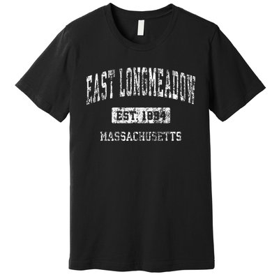 East Longmeadow Massachusetts Ma Vintage Sports Established Premium T-Shirt