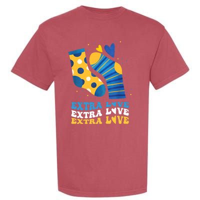 Extra Love National Down Syndrome Awareness Down Garment-Dyed Heavyweight T-Shirt