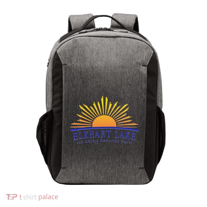 Elkhart Lake No Salty Beaches Here Sun Beach Wisconsin Vector Backpack