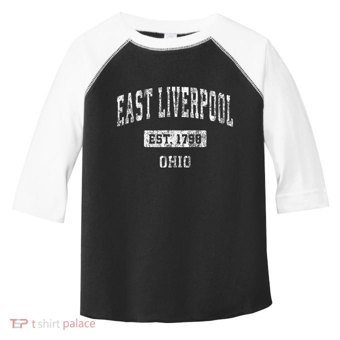 East Liverpool Ohio Oh Vintage Established Toddler Fine Jersey T-Shirt
