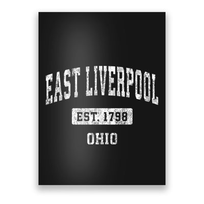 East Liverpool Ohio Oh Vintage Sports Established Poster