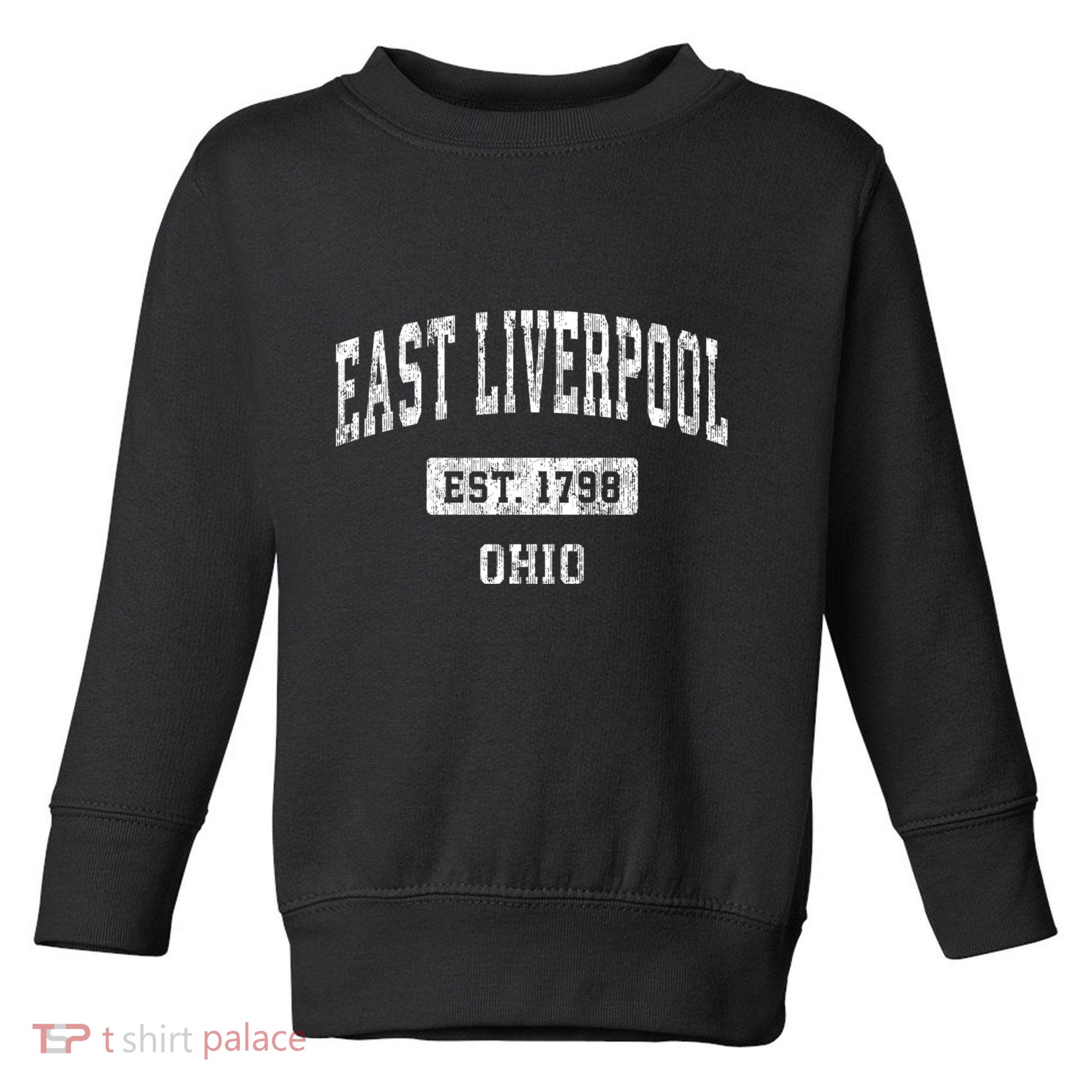 East Liverpool Ohio Oh Vintage Sports Established Toddler Sweatshirt