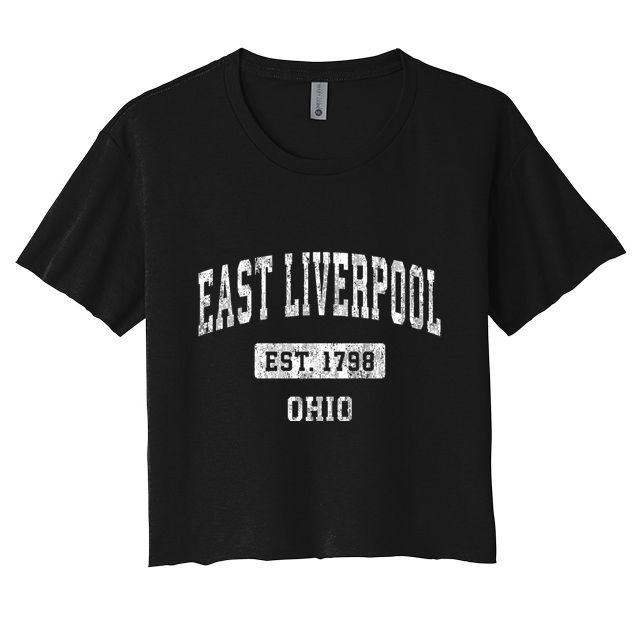 East Liverpool Ohio Oh Vintage Sports Established Crop Top