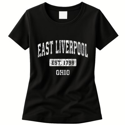 East Liverpool Ohio Oh Vintage Sports Established Womens T-Shirt