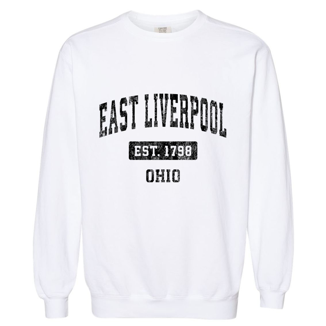 East Liverpool Ohio Oh Vintage Sports Established Garment-Dyed Sweatshirt