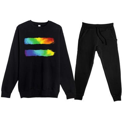 Equality Lgbt Pride Awareness For Gay & Lesbian Premium Crewneck Sweatsuit Set