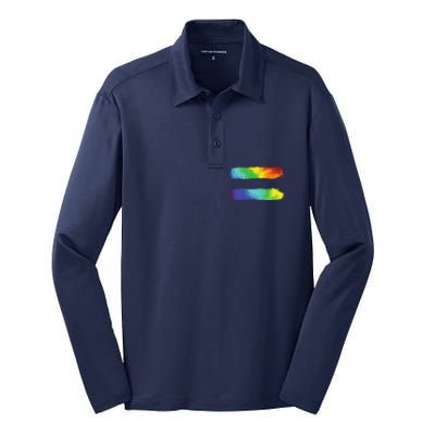 Equality Lgbt Pride Awareness For Gay & Lesbian Silk Touch Performance Long Sleeve Polo