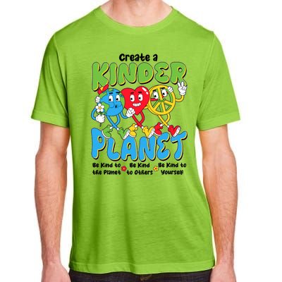 Earth Love Peace Create A Kinder Planet Earth Day Adult ChromaSoft Performance T-Shirt