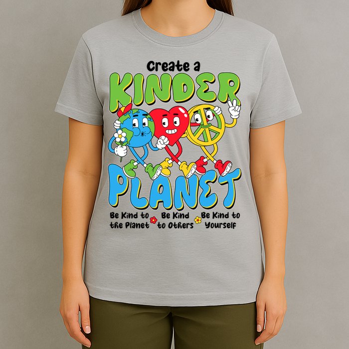 Earth Love Peace Create A Kinder Planet Earth Day T-Shirt