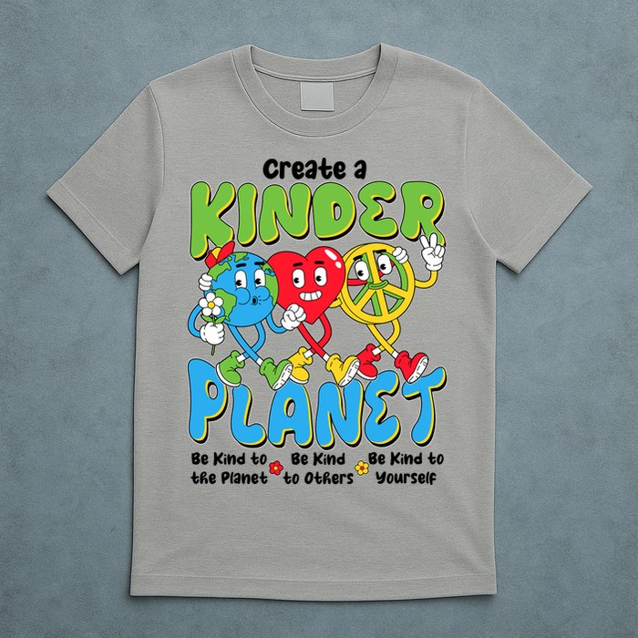 Earth Love Peace Create A Kinder Planet Earth Day T-Shirt