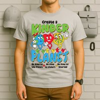 Earth Love Peace Create A Kinder Planet Earth Day T-Shirt