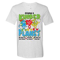 Earth Love Peace Create A Kinder Planet Earth Day V-Neck T-Shirt