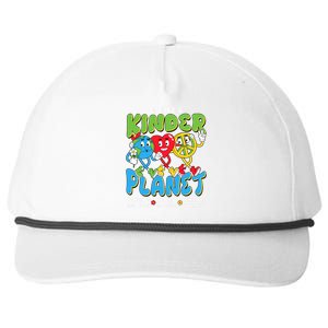 Earth Love Peace Create A Kinder Planet Earth Day Snapback Five-Panel Rope Hat