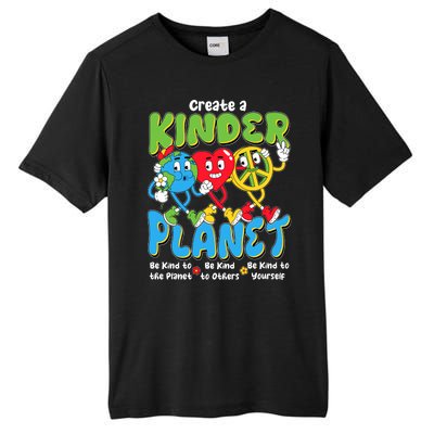 Earth Love Peace Create A Kinder Planet Earth Day Tall Fusion ChromaSoft Performance T-Shirt