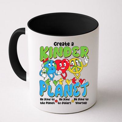 Earth Love Peace Create A Kinder Planet Earth Day Mug
