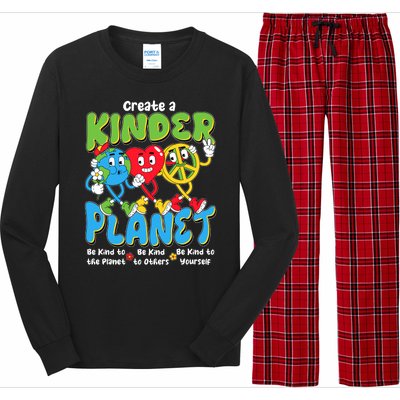 Earth Love Peace Create A Kinder Planet Earth Day Long Sleeve Pajama Set