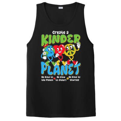 Earth Love Peace Create A Kinder Planet Earth Day PosiCharge Competitor Tank