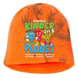 Earth Love Peace Create A Kinder Planet Earth Day Kati - Camo Knit Beanie