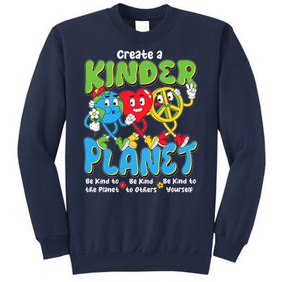 Earth Love Peace Create A Kinder Planet Earth Day Sweatshirt