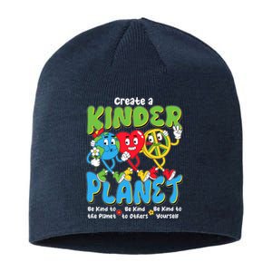 Earth Love Peace Create A Kinder Planet Earth Day Sustainable Beanie