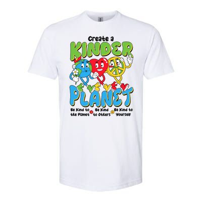 Earth Love Peace Create A Kinder Planet Earth Day Softstyle CVC T-Shirt