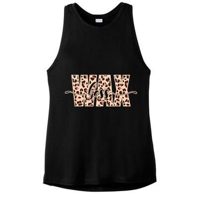 Esthetician Leopard Pattern Waxing Wax Boss Meaningful Gift Ladies PosiCharge Tri-Blend Wicking Tank