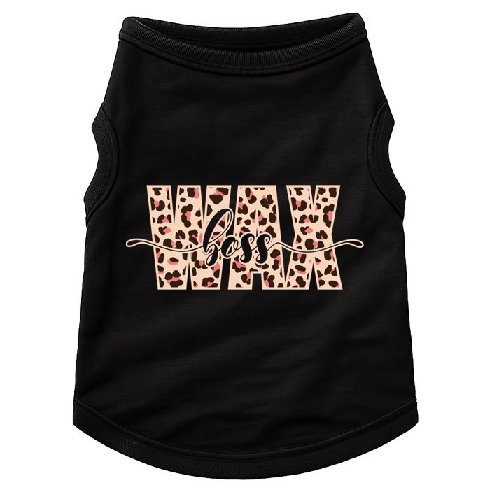 Esthetician Leopard Pattern Waxing Wax Boss Meaningful Gift Doggie Tank