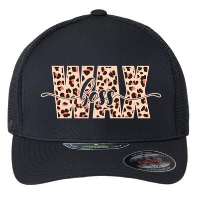 Esthetician Leopard Pattern Waxing Wax Boss Meaningful Gift Flexfit Unipanel Trucker Cap