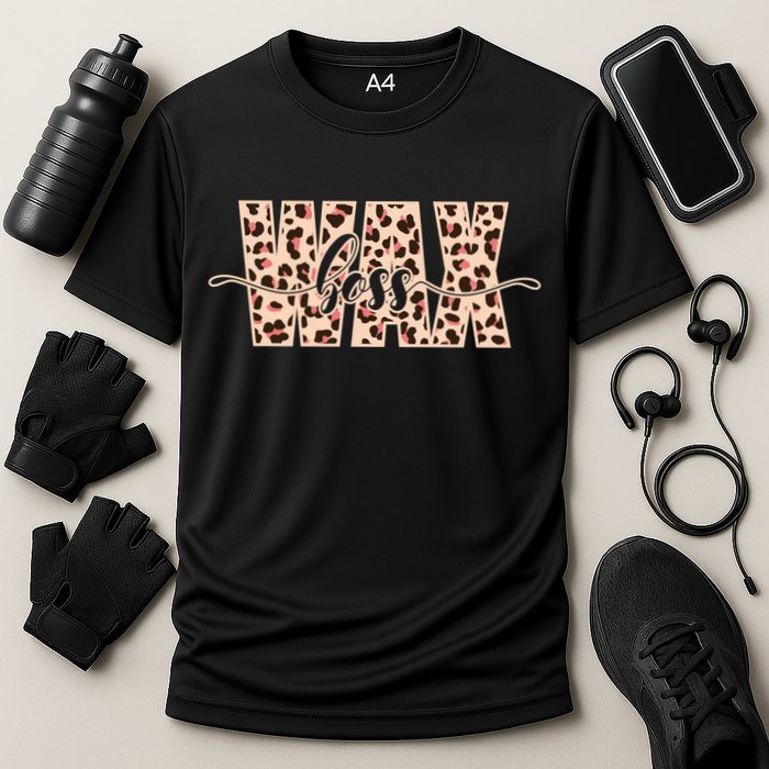 Esthetician Leopard Pattern Waxing Wax Boss Meaningful Gift Performance Shirt