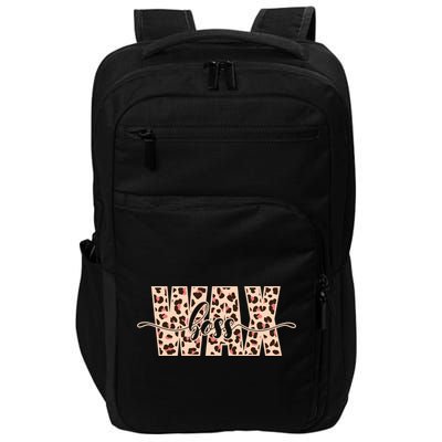 Esthetician Leopard Pattern Waxing Wax Boss Meaningful Gift Impact Tech Backpack