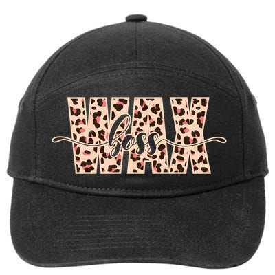 Esthetician Leopard Pattern Waxing Wax Boss Meaningful Gift 7-Panel Snapback Hat