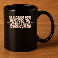 Esthetician Leopard Pattern Waxing Wax Boss Meaningful Gift 11oz C Handle Ceramic Mug